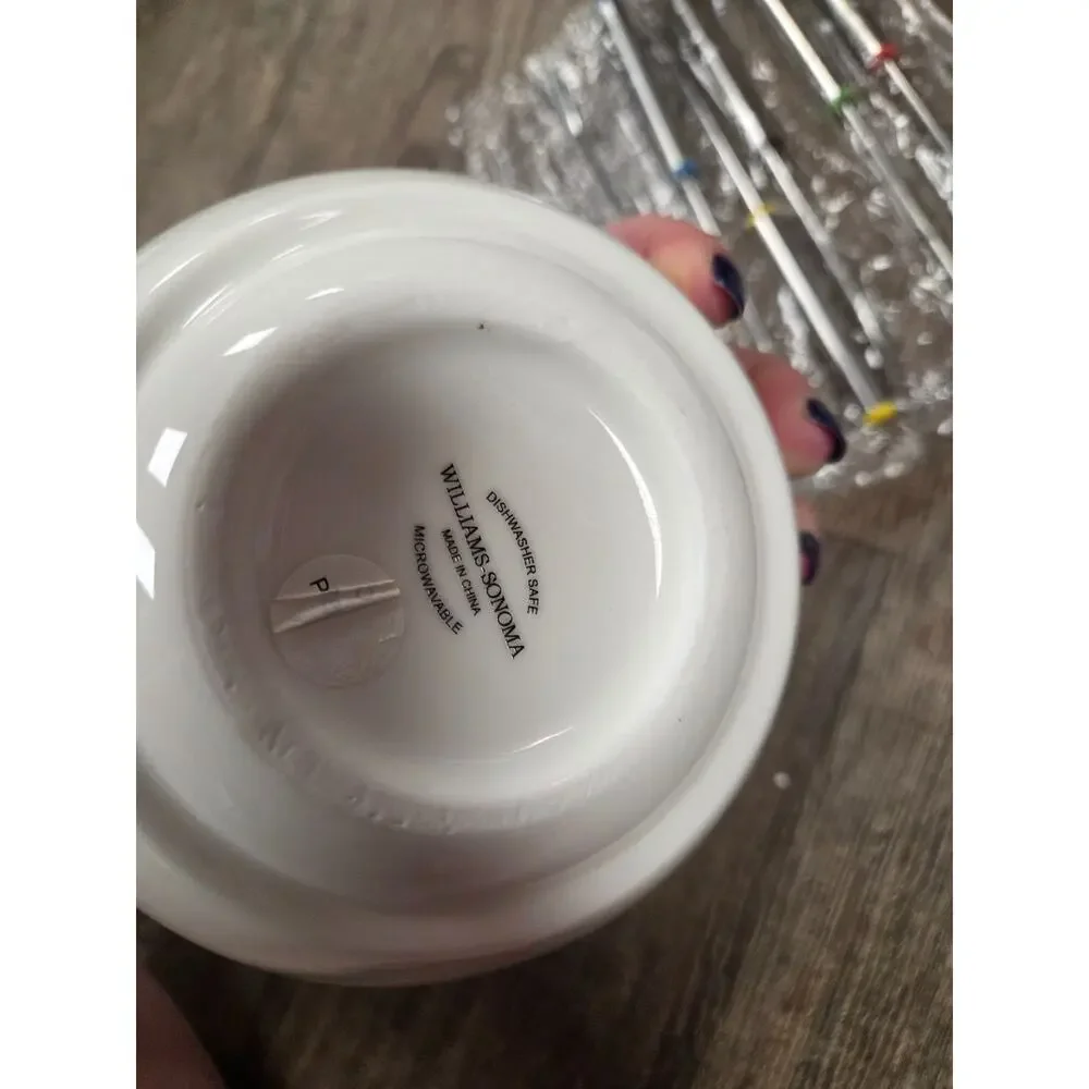 Williams Sonoma Porcelain Candle Heat Fondue Pot Chocolate Holiday Party Events